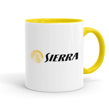 SIERRA, Κούπα χρωματιστή κίτρινη, κεραμική, 330ml