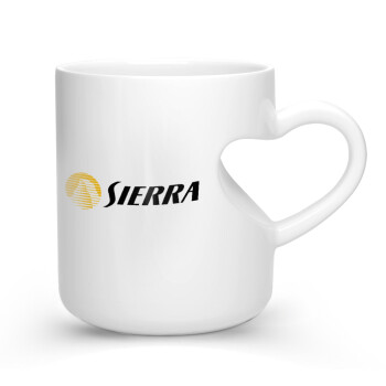 SIERRA, Κούπα καρδιά λευκή, κεραμική, 330ml