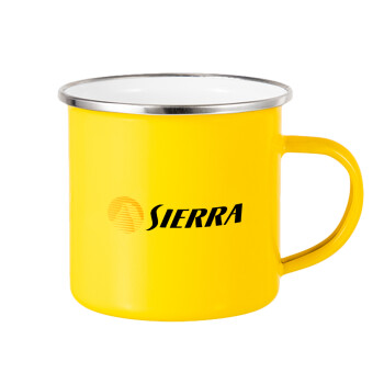SIERRA, Yellow Enamel Metallic Cup 360ml