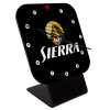 Quartz Wooden table clock with hands (10cm)