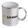Mug ceramic, silver mirror, 330ml