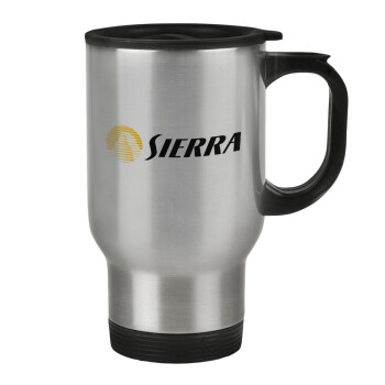 SIERRA, Stainless steel travel mug with lid, double wall 450ml