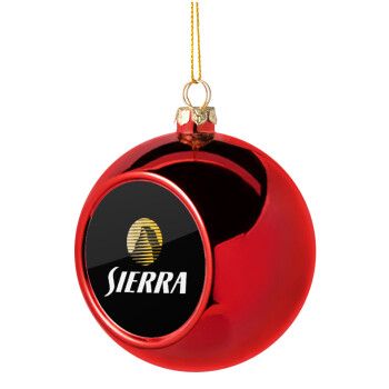 SIERRA, Χριστουγεννιάτικη μπάλα δένδρου Κόκκινη 8cm