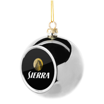 SIERRA, Silver 8cm Christmas tree ball ornament