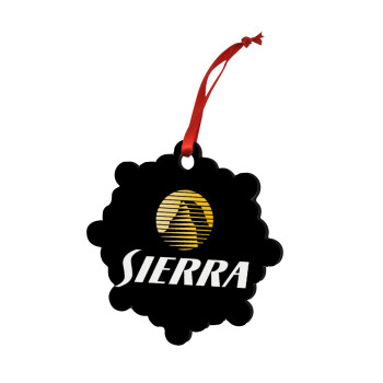 SIERRA, Christmas ornament snowflake wooden 7.5cm