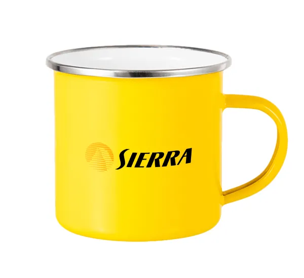 SIERRA — Yellow Enamel Metallic Cup 360ml