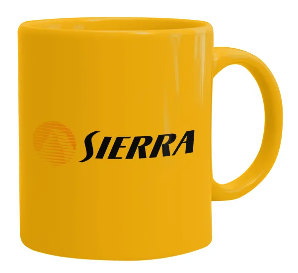SIERRA — Ceramic coffee mug yellow, 330ml