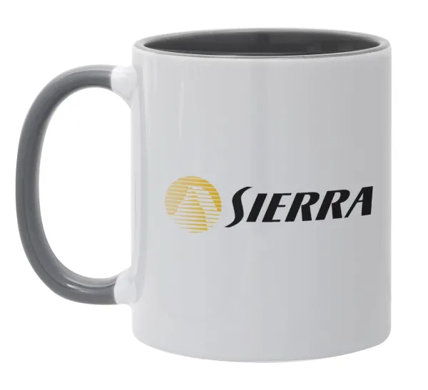 SIERRA — Κούπα χρωματιστή γκρι, κεραμική, 330ml