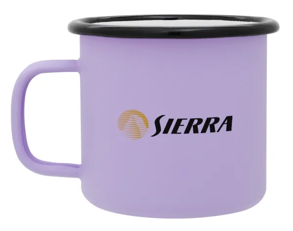 SIERRA — Metal enamel mug, matte light pastel purple, 360ml