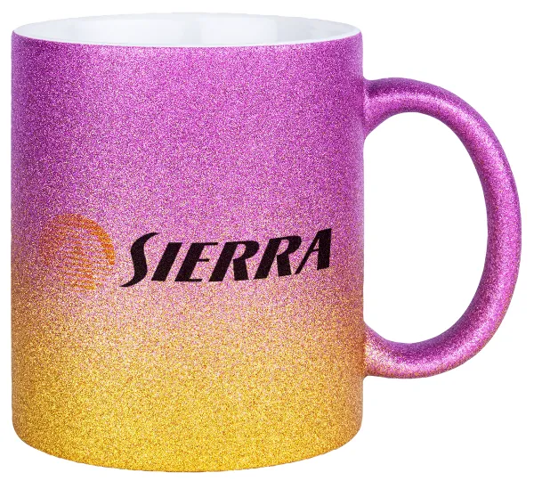 SIERRA — Κούπα Χρυσή/Ροζ Glitter, κεραμική, 330ml