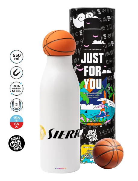 SIERRA — Bascetball Metal mug thermos, double wall, 550ml