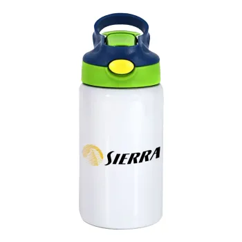 SIERRA, Παιδικό παγούρι θερμό, ανοξείδωτο, με καλαμάκι ασφαλείας, πράσινο/μπλε (350ml)