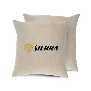SIERRA, Μαξιλάρι καναπέ ΛΙΝΟ 40x40cm περιέχεται το  γέμισμα
