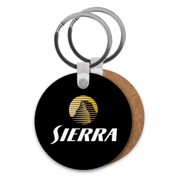 SIERRA, Μπρελόκ Ξύλινο στρογγυλό MDF Φ5cm