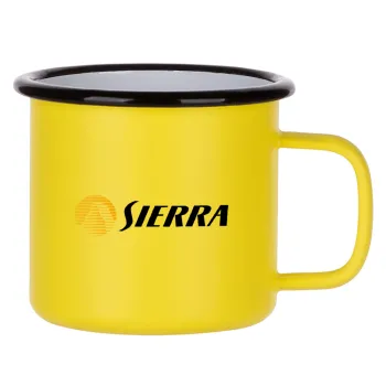 SIERRA, Metallic enamel MATT Yellow cup 360ml