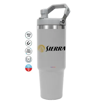 SIERRA, ΓΚΡΙ χρώματος Θερμός Ανοξείδωτο 890ml (30oz) με χερούλι