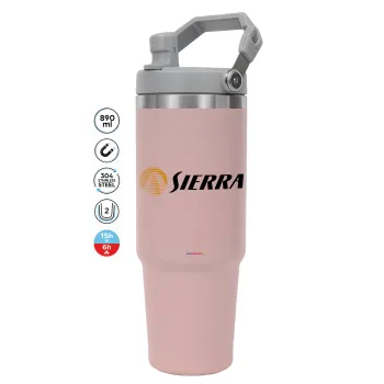 SIERRA, ΡΟΖ χρώματος Θερμός Ανοξείδωτο 890ml (30oz) με χερούλι