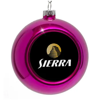 SIERRA, Purple Christmas tree ornament bauble 8cm