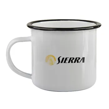 SIERRA, Κούπα εμαγιέ με μαύρο χείλος 360ml