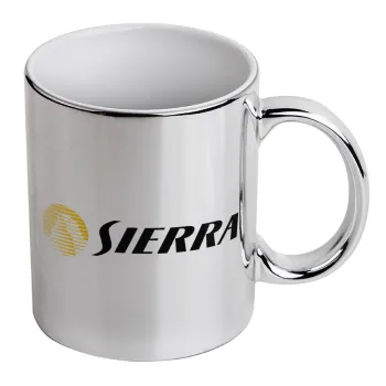 SIERRA, Mug ceramic, silver mirror, 330ml