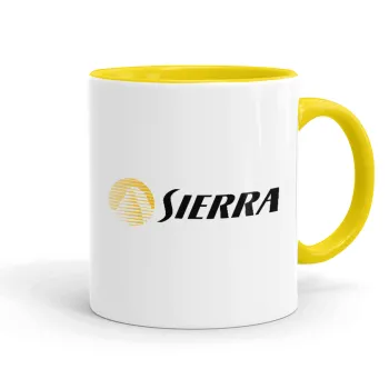 SIERRA, Κούπα χρωματιστή κίτρινη, κεραμική, 330ml