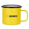 Metallic enamel MATT Yellow cup 360ml