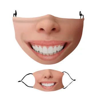 Χαμόγελο γυναίκα, Μάσκα υφασμάτινη Ενηλίκων πολλαπλών στρώσεων με υποδοχή φίλτρου