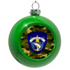 Green Christmas tree ornament bauble 8cm