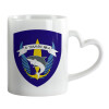 Mug heart handle, ceramic, 330ml