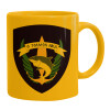 Ceramic coffee mug yellow, 330ml