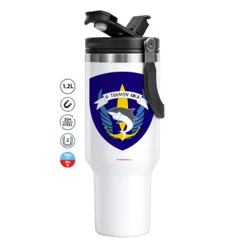 Hellas special force's shark, Mega Stainless steel Tumbler with lid, double wall 1,2L