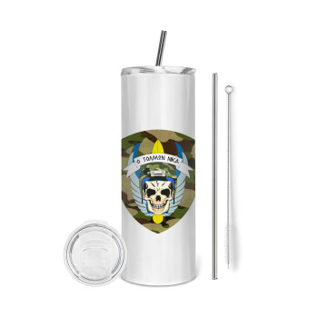 Special force, Eco friendly stainless steel tumbler 600ml, with metal straw & cleaning brush