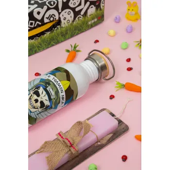 Ειδικές δυνάμεις καταδρομών, Πασχαλινή Λαμπάδα με παγούρι μεταλλικό (620ml, stainless steel) & κερί αρωματικό πλακέ (30cm) (ΡΟΖ)