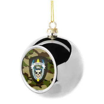 Special force, Silver 8cm Christmas tree ball ornament