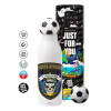 Soccer Metal mug thermos, double wall, 550ml