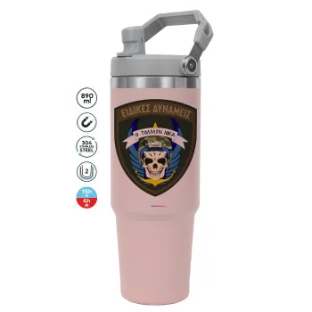 Hellas special force's, Pink color, 890ml (30oz) stainless Steel Tumbler with Handle