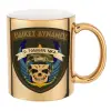 Mug ceramic, gold mirror, 330ml