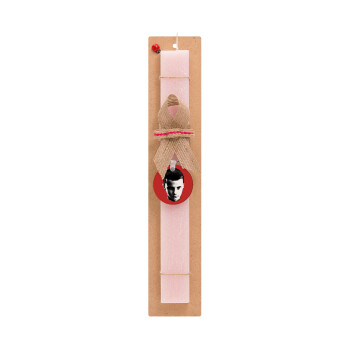 Stranger Things Eleven, Easter Set, wooden keychain & scented flat Easter candle (30cm) (PINK)