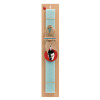 Easter Set, wooden keychain & aromatic flat Easter candle (30cm) (TURQUOISE)