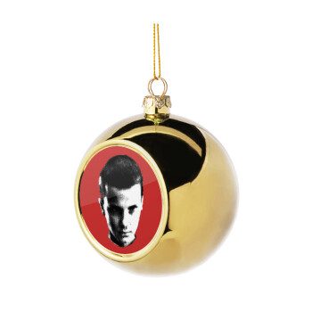 Stranger Things Eleven, Χριστουγεννιάτικη μπάλα δένδρου Χρυσή 8cm