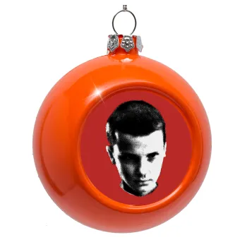 Stranger Things Eleven, Orange Christmas tree ornament bauble 8cm