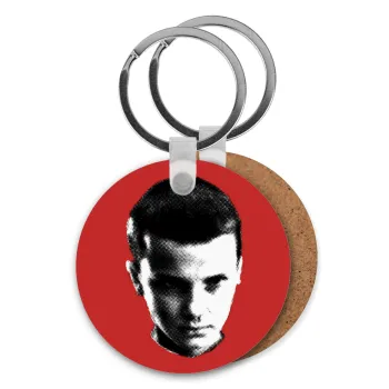 Stranger Things Eleven, Μπρελόκ Ξύλινο στρογγυλό MDF Φ5cm