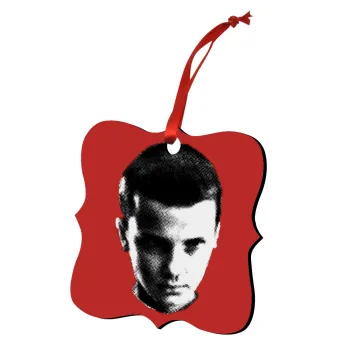 Stranger Things Eleven, Στολίδι Χριστουγεννιάτικο στολίδι polygon ξύλινο 7.5cm