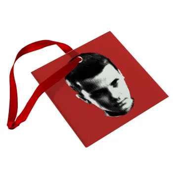 Stranger Things Eleven, Στολίδι Χριστουγεννιάτικο στολίδι γυάλινο τετράγωνο 9x9cm