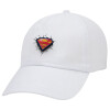 Superman cracked, Καπέλο ενηλίκων Jockey Λευκό (snapback, 5-φύλλο, unisex)
