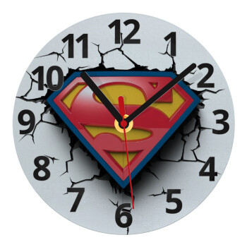 Superman cracked, Ρολόι τοίχου γυάλινο (20cm)