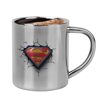 Superman cracked, Κουπάκι μεταλλικό διπλού τοιχώματος για espresso (220ml)