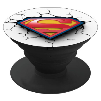 Superman cracked, Phone Holders Stand  Black Hand-held Mobile Phone Holder