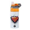 Παιδικό παγούρι θερμό, ανοξείδωτο, με καλαμάκι ασφαλείας, Πορτοκαλί/Γκρι (360ml) BPA-FREE