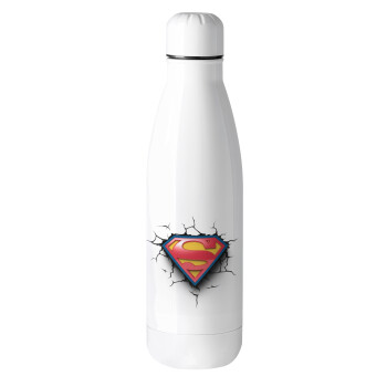 Superman cracked, Metal mug thermos (Stainless steel), 500ml